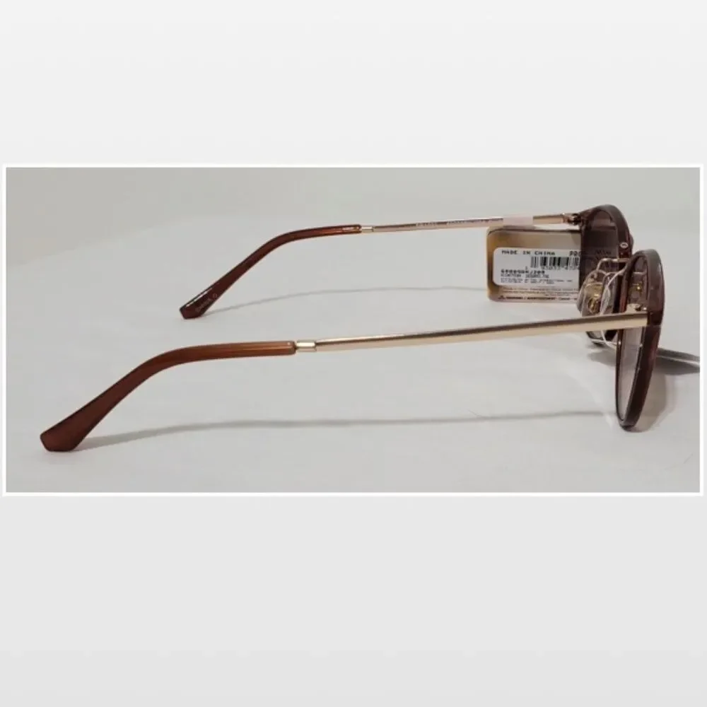 New Foster Grant Sunglasses Womens Tortoise Cat Eyes Polarized Brown Tinted Gold